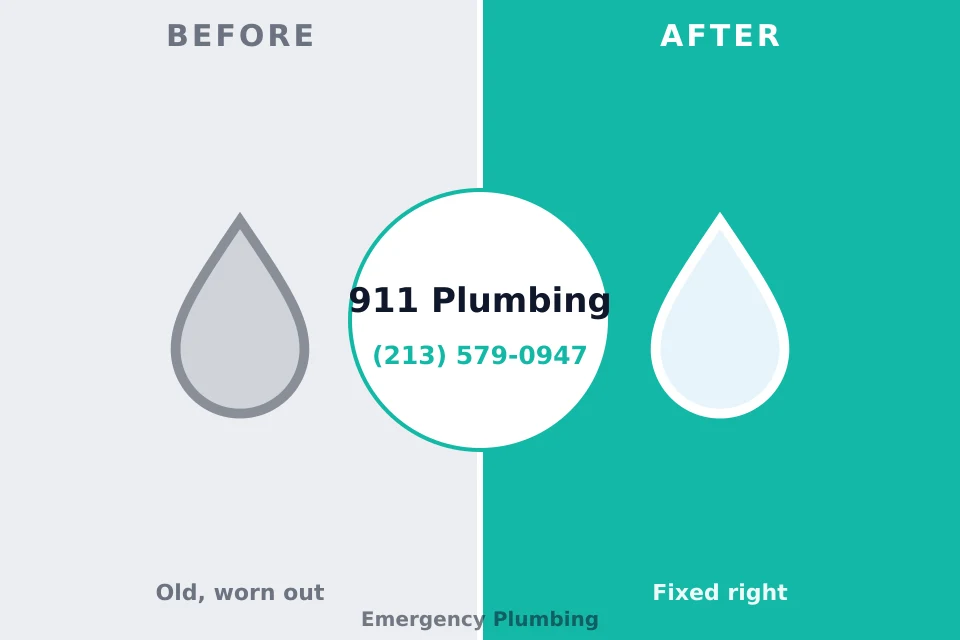 Before and after: plumbing repair Millersburg, PA